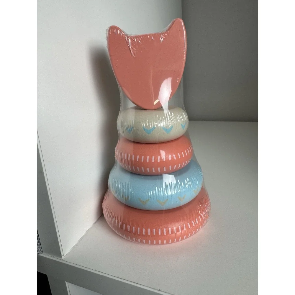 Lot of 2 Baby Toy Fox Stacking Puzzle